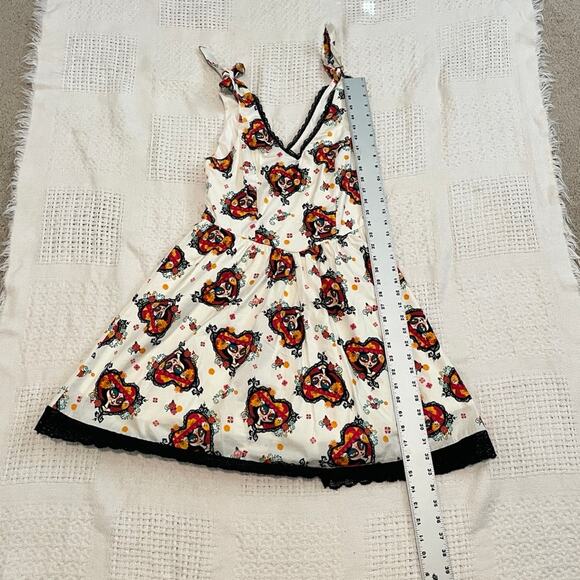 Hot topic The Book Of Life La Muerte print fit and flare dress medium D3 4940 - Picture 3 of 13